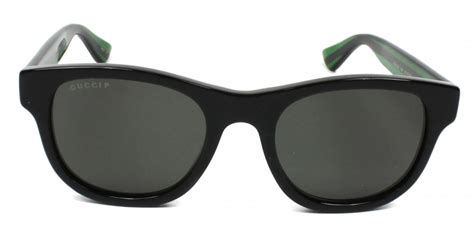 Gucci™ GG0003S 006 52 Green/Black Sunglasses 